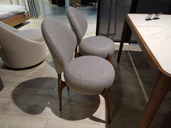 Стул 3130 орех амер., ткань букле Lanvin 902 серый (4шт)
